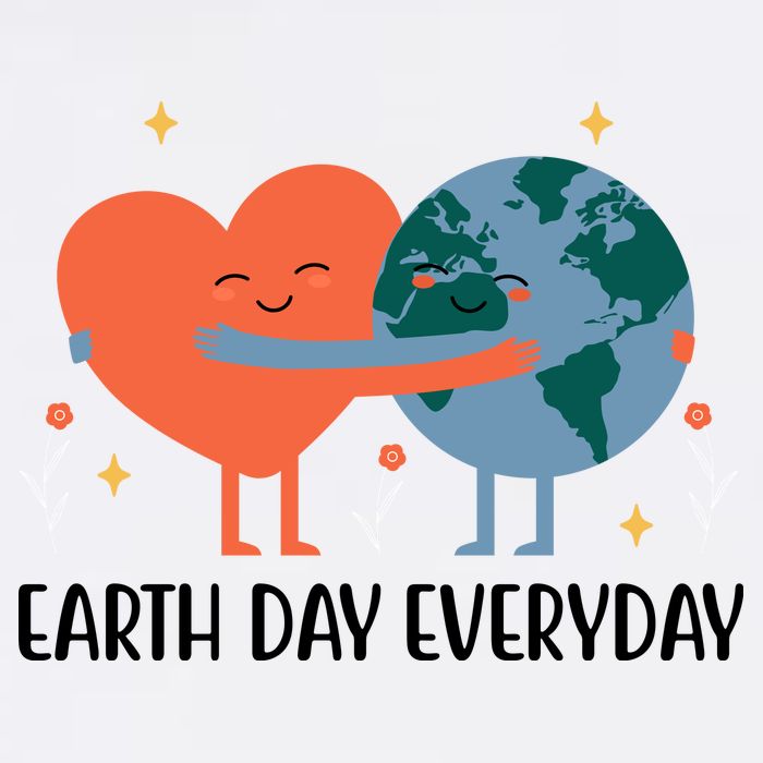 Earth Day Everyday Cute Heart Poster