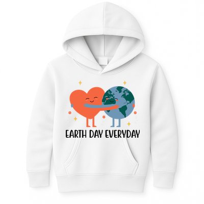 Earth Day Everyday Cute Heart Kids Hoodie