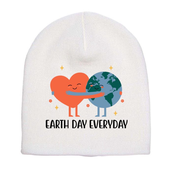 Earth Day Everyday Cute Heart Short Acrylic Beanie