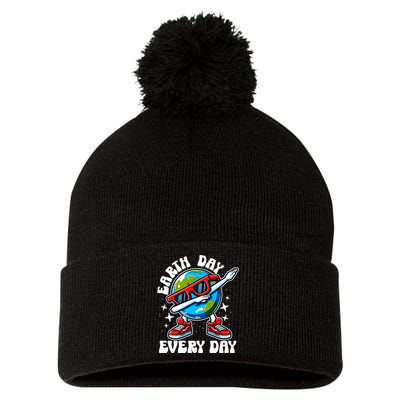 Earth Day Every Day 2024 Funny Dabbing Earth Day Dab Earth Day On April 22 Pom Pom 12in Knit Beanie