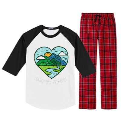 Earth Day Everyday April 22nd Environmentalist Gift Raglan Sleeve Pajama Set