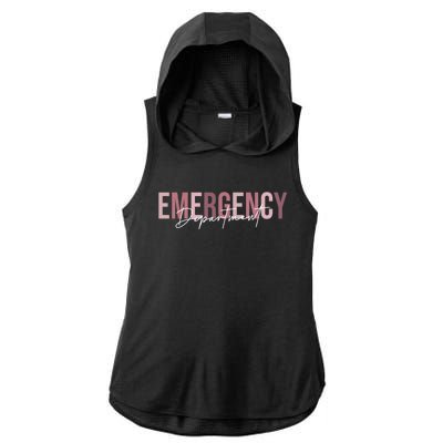 Emergency Department Emergency Room Healthcare Nursing Ladies PosiCharge Tri-Blend Wicking Draft Hoodie Tank