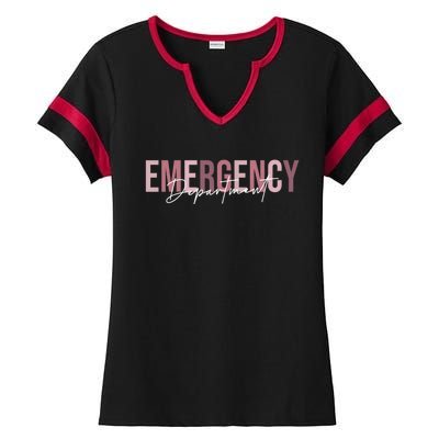 Emergency Department Emergency Room Healthcare Nursing Ladies Halftime Notch Neck Tee