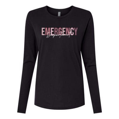 Emergency Department Emergency Room Healthcare Nursing Womens Cotton Relaxed Long Sleeve T-Shirt