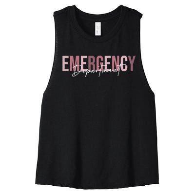 Emergency Department Emergency Room Healthcare Nursing Women's Racerback Cropped Tank