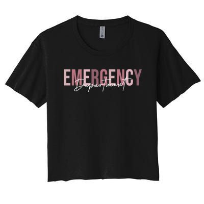 Emergency Department Emergency Room Healthcare Nursing Women's Crop Top Tee