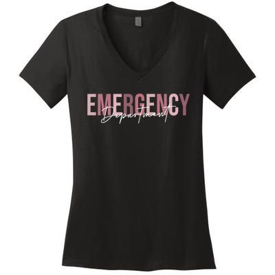 Emergency Department Emergency Room Healthcare Nursing Women's V-Neck T-Shirt