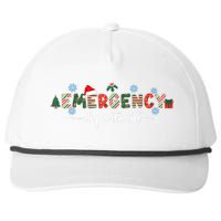 Emergency Department Er Nurse Christmas Emergency Room Snapback Five-Panel Rope Hat