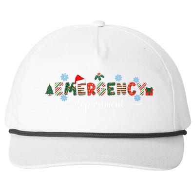 Emergency Department Er Nurse Christmas Emergency Room Snapback Five-Panel Rope Hat