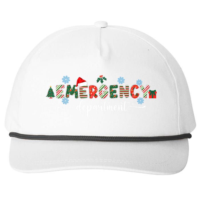 Emergency Department Er Nurse Christmas Emergency Room Snapback Five-Panel Rope Hat