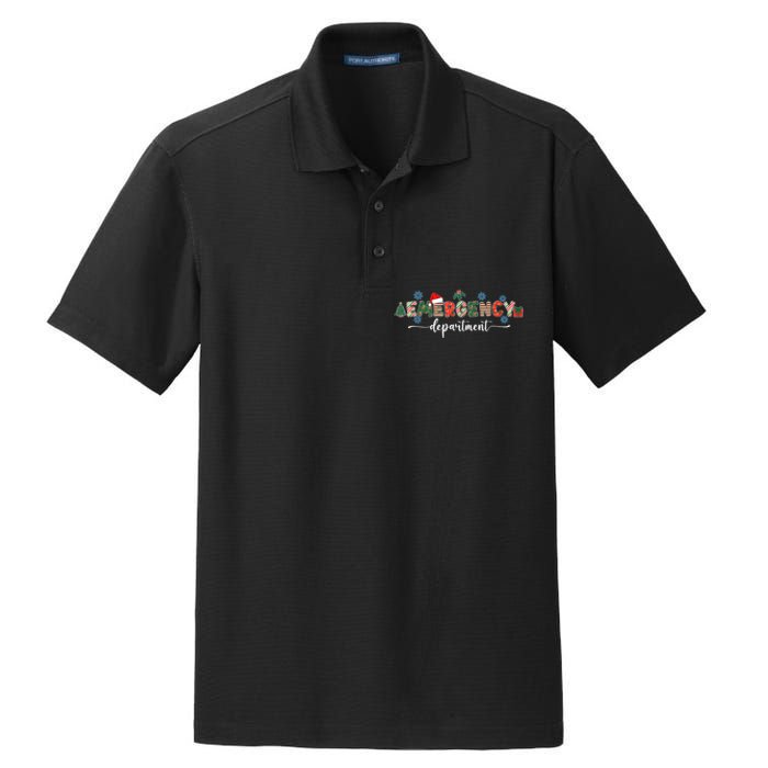 Emergency Department Er Nurse Christmas Emergency Room Dry Zone Grid Polo