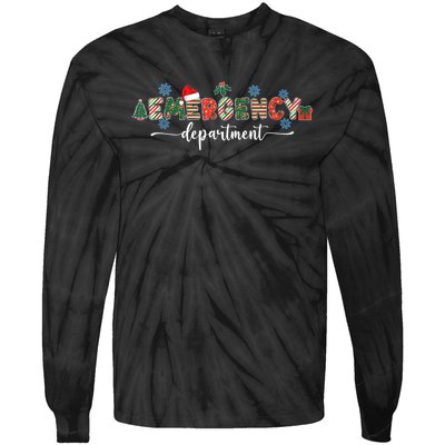 Emergency Department Er Nurse Christmas Emergency Room Tie-Dye Long Sleeve Shirt