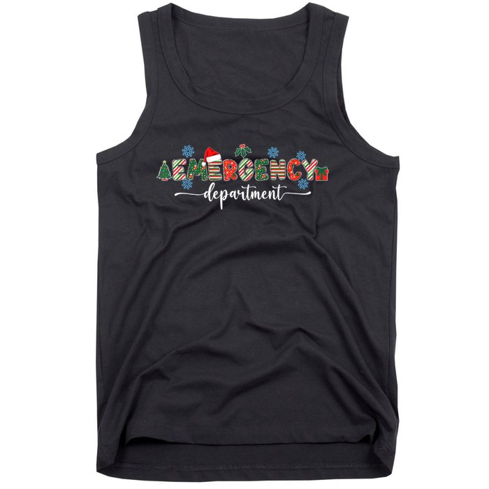 Emergency Department Er Nurse Christmas Emergency Room Tank Top