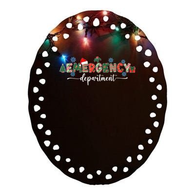 Emergency Department Er Nurse Christmas Emergency Room Ceramic Oval Ornament