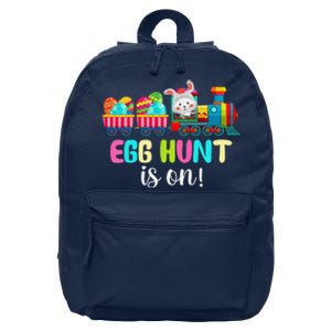 Easter Day Egg Hunt Is On Bunny Ear Train Apparel 16 in Basic Backpack