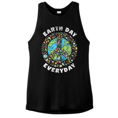 Earth Day Everyday Earth Day Gift Ladies PosiCharge Tri-Blend Wicking Tank