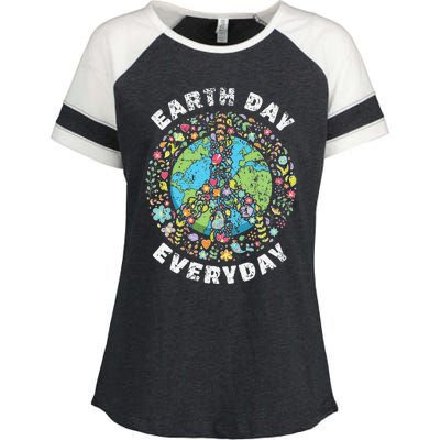 Earth Day Everyday Earth Day Gift Enza Ladies Jersey Colorblock Tee