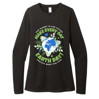 Earth Day Environmental Awareness Womens CVC Long Sleeve Shirt