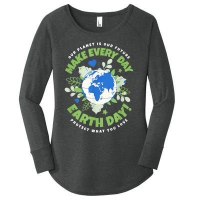 Earth Day Environmental Awareness Women's Perfect Tri Tunic Long Sleeve Shirt