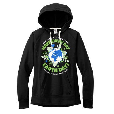 Earth Day Environmental Awareness Women's Fleece Hoodie