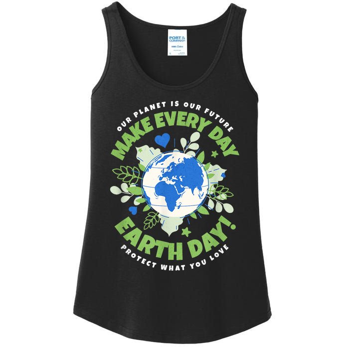 Earth Day Environmental Awareness Ladies Essential Tank