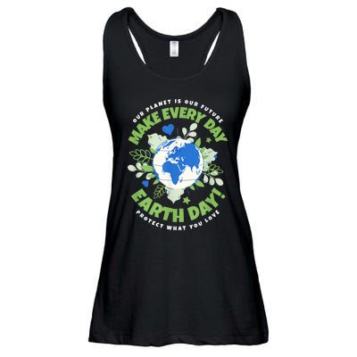 Earth Day Environmental Awareness Ladies Essential Flowy Tank