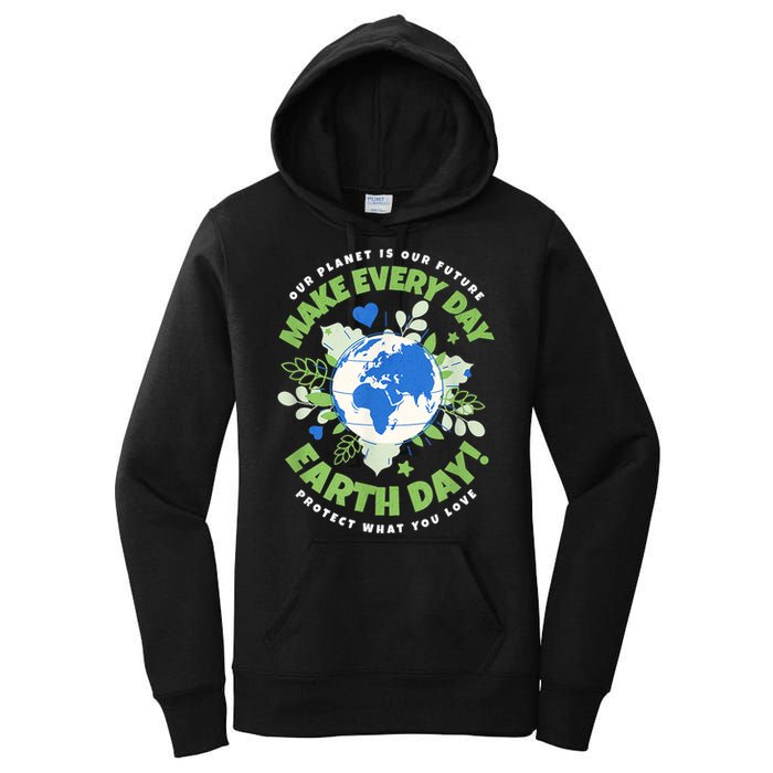 Earth Day Environmental Awareness Women's Pullover Hoodie