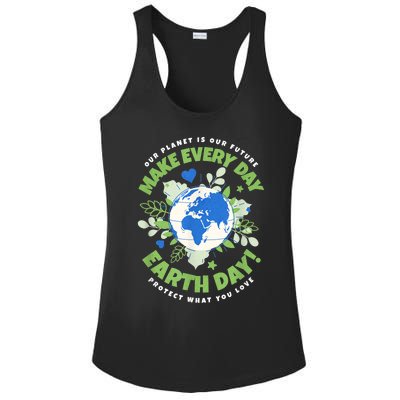 Earth Day Environmental Awareness Ladies PosiCharge Competitor Racerback Tank