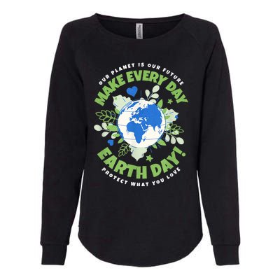 Earth Day Environmental Awareness Womens California Wash Sweatshirt