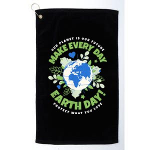 Earth Day Environmental Awareness Platinum Collection Golf Towel