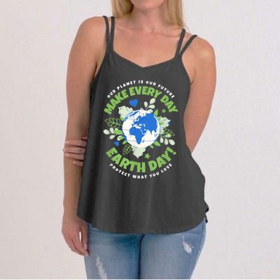 Earth Day Environmental Awareness Women's Strappy Tank