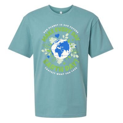 Earth Day Environmental Awareness Sueded Cloud Jersey T-Shirt