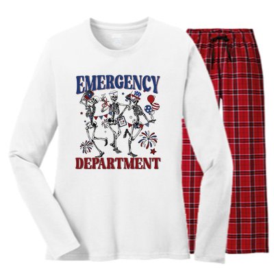 Emergency Department Women's Long Sleeve Flannel Pajama Set 