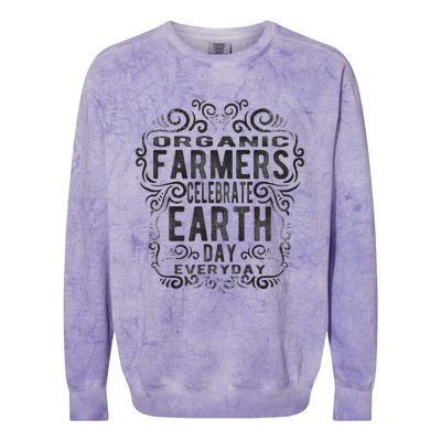 Earth Day Everyday Gift For Organic Farmer Colorblast Crewneck Sweatshirt