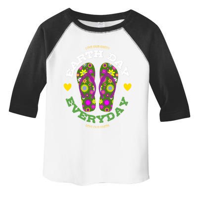 Earth Day Everyday Love Our Earth Green Flower Flip Flop Gift Toddler Fine Jersey T-Shirt