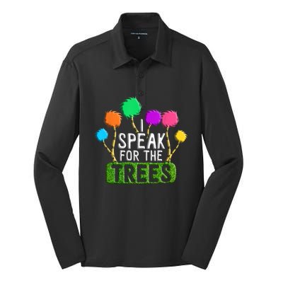 Earth Day Every Day Trees Make The Earth Green Again Funny Gift Silk Touch Performance Long Sleeve Polo