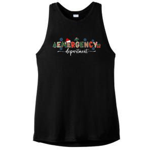 Emergency Department Er Nurse Christmas Emergency Room Ladies PosiCharge Tri-Blend Wicking Tank