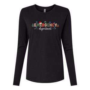 Emergency Department Er Nurse Christmas Emergency Room Womens Cotton Relaxed Long Sleeve T-Shirt