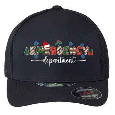 Emergency Department Er Nurse Christmas Emergency Room Flexfit Unipanel Trucker Cap