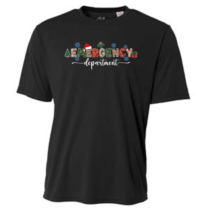 Emergency Department Er Nurse Christmas Emergency Room Cooling Performance Crew T-Shirt