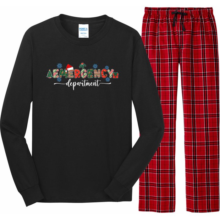 Emergency Department Er Nurse Christmas Emergency Room Long Sleeve Pajama Set