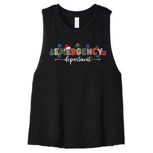 Emergency Department Er Nurse Christmas Emergency Room Women's Racerback Cropped Tank