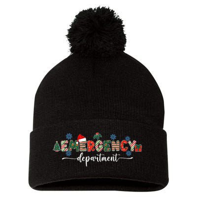 Emergency Department Er Nurse Christmas Emergency Room Pom Pom 12in Knit Beanie