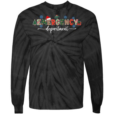 Emergency Department Er Nurse Christmas Emergency Room Tie-Dye Long Sleeve Shirt