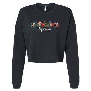 Emergency Department Er Nurse Christmas Emergency Room Cropped Pullover Crew