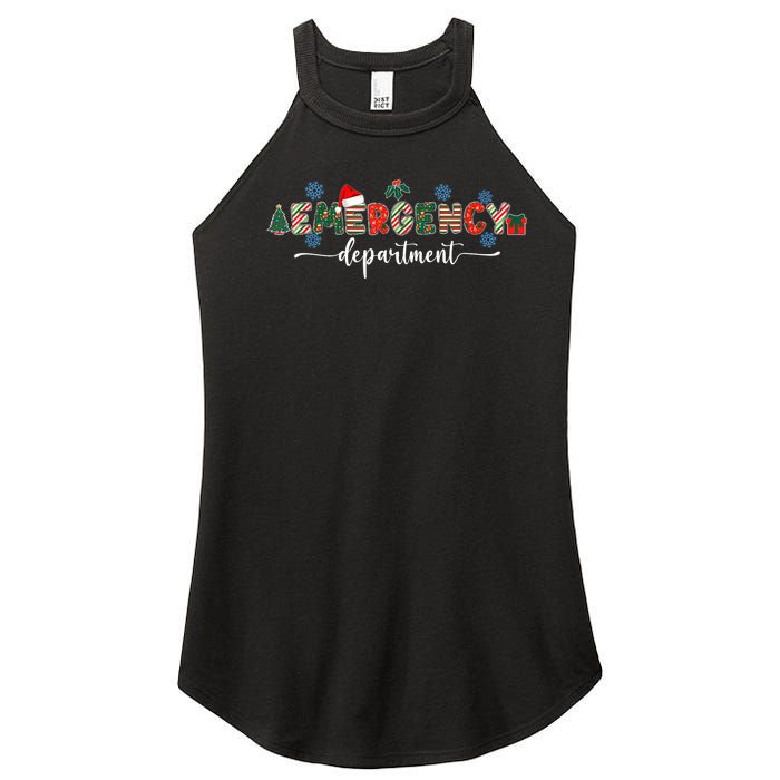 Emergency Department Er Nurse Christmas Emergency Room Women's Perfect Tri Rocker Tank