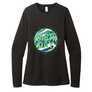 Earth Day Everyday Global Awareness Globe Ocean Gift Womens CVC Long Sleeve Shirt