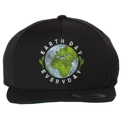 Earth Day Everyday Earth Day Wool Snapback Cap