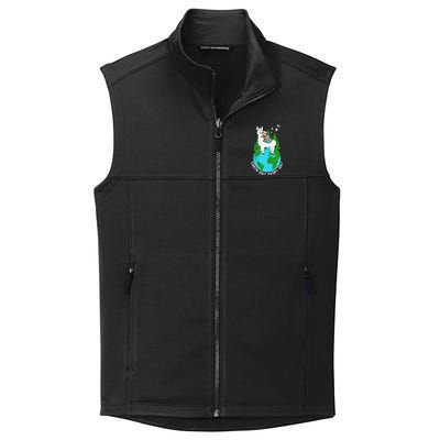 Earth Day Everyday Llama Sloth Cool Earth Day Lover Collective Smooth Fleece Vest