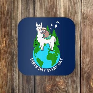 Earth Day Everyday Llama Sloth Cool Earth Day Lover Coaster